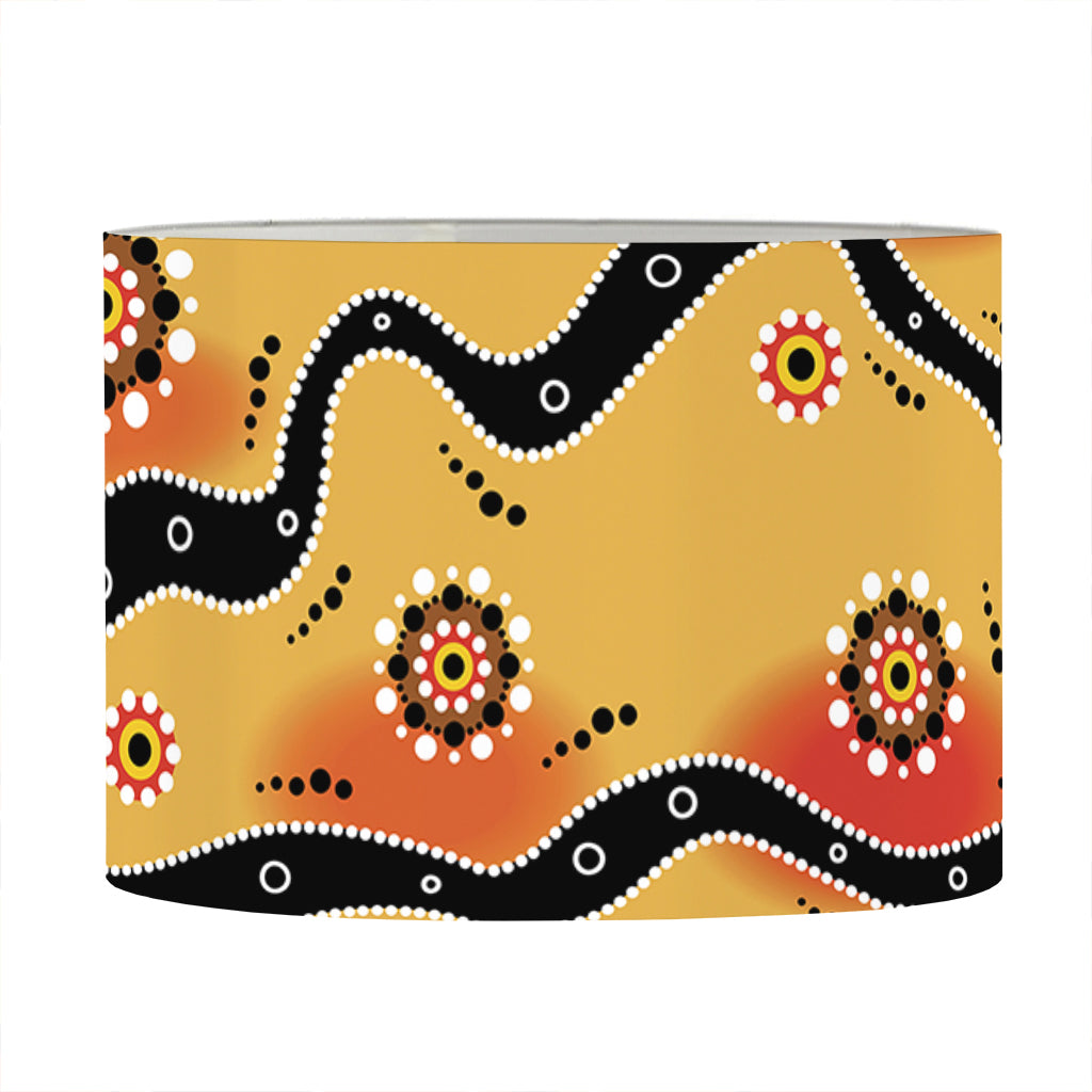 Australian Aboriginal Pattern Print Drum Lamp Shade