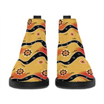 Australian Aboriginal Pattern Print Flat Ankle Boots