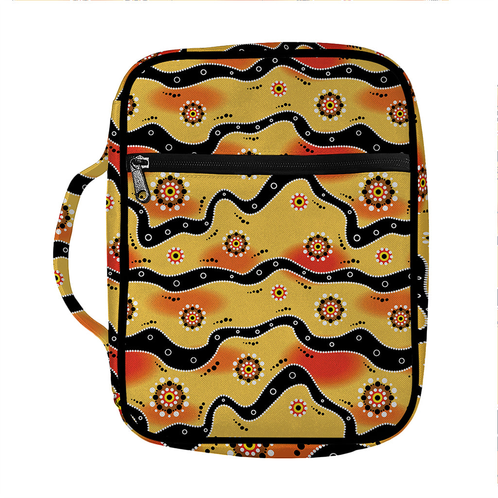 Australian Aboriginal Pattern Print Front Pocket Bible Bag