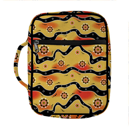 Australian Aboriginal Pattern Print Front Pocket Bible Bag