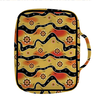 Australian Aboriginal Pattern Print Front Pocket Bible Bag
