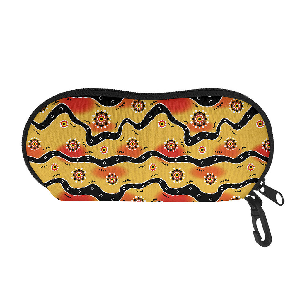 Australian Aboriginal Pattern Print Glasses Case