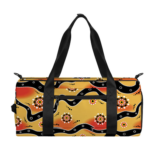 Australian Aboriginal Pattern Print Gym Bag