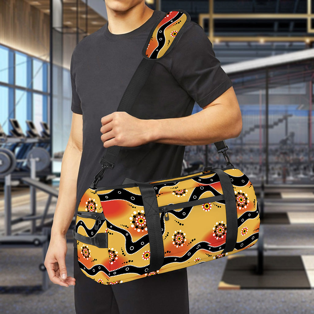 Australian Aboriginal Pattern Print Gym Bag