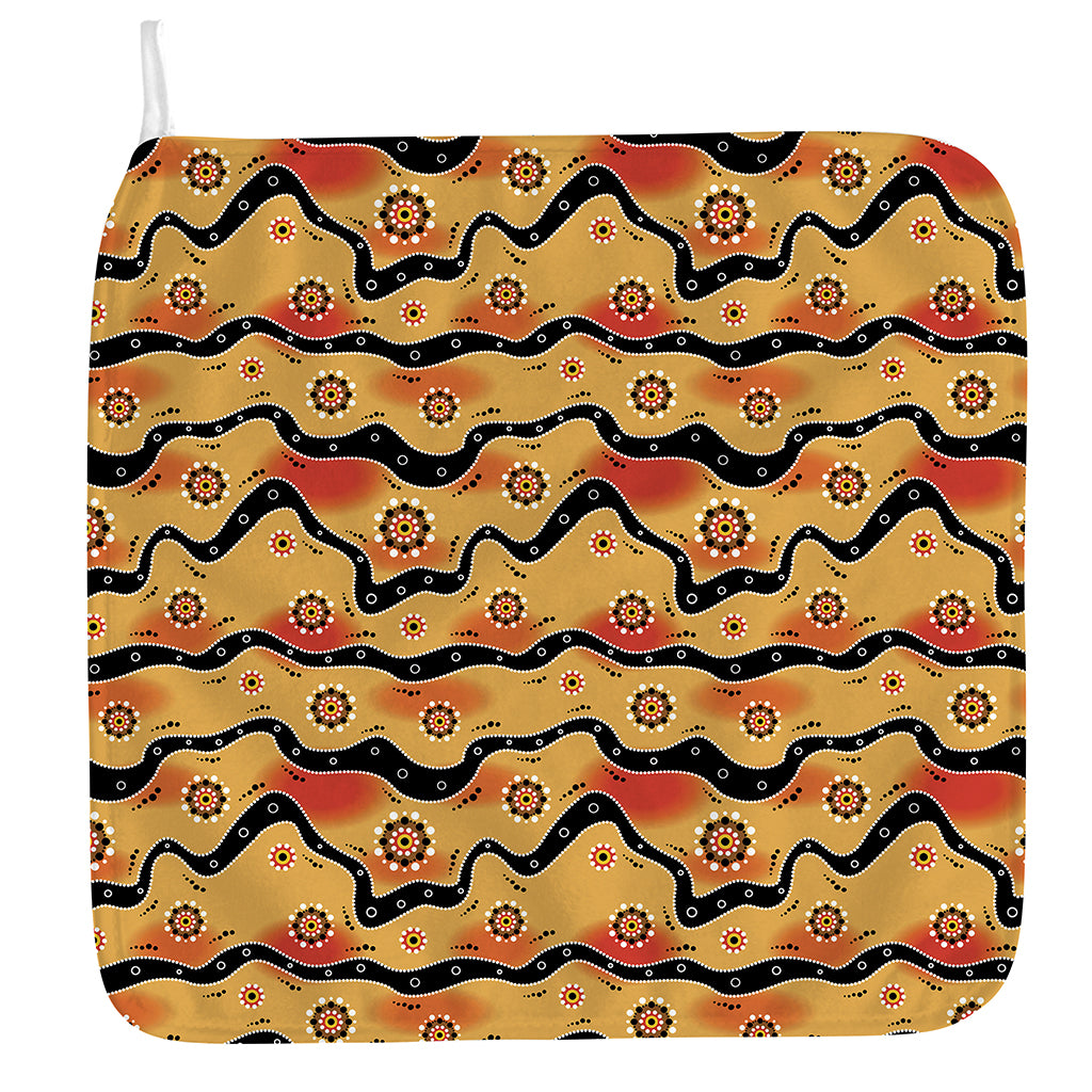 Australian Aboriginal Pattern Print Hand Towel