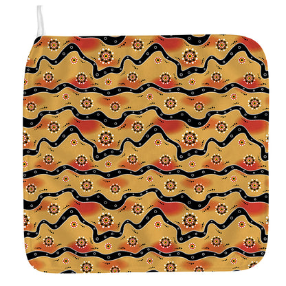 Australian Aboriginal Pattern Print Hand Towel