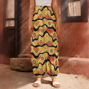 Australian Aboriginal Pattern Print Harem Pants