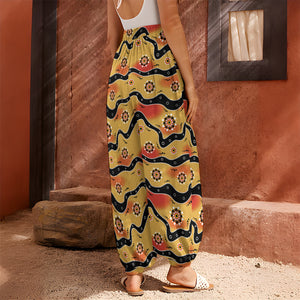 Australian Aboriginal Pattern Print Harem Pants