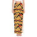 Australian Aboriginal Pattern Print High Slit Maxi Skirt