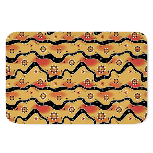 Australian Aboriginal Pattern Print Indoor Door Mat