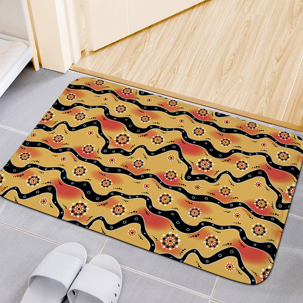 Australian Aboriginal Pattern Print Indoor Door Mat