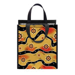 Australian Aboriginal Pattern Print Insulated Lunch Tote
