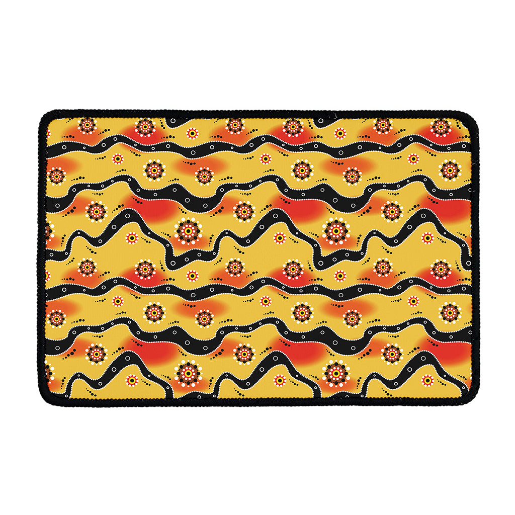 Australian Aboriginal Pattern Print Kitchen Mat
