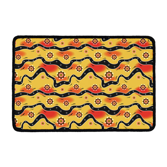 Australian Aboriginal Pattern Print Kitchen Mat