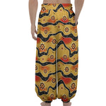 Australian Aboriginal Pattern Print Lantern Pants