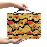 Australian Aboriginal Pattern Print Leather Bible Cover