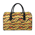 Australian Aboriginal Pattern Print Leather Duffel Bag