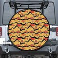 Australian Aboriginal Pattern Print Leather Spare Tire Cover