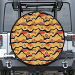 Australian Aboriginal Pattern Print Leather Spare Tire Cover