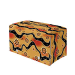 Australian Aboriginal Pattern Print Leather Tissue Box Cover