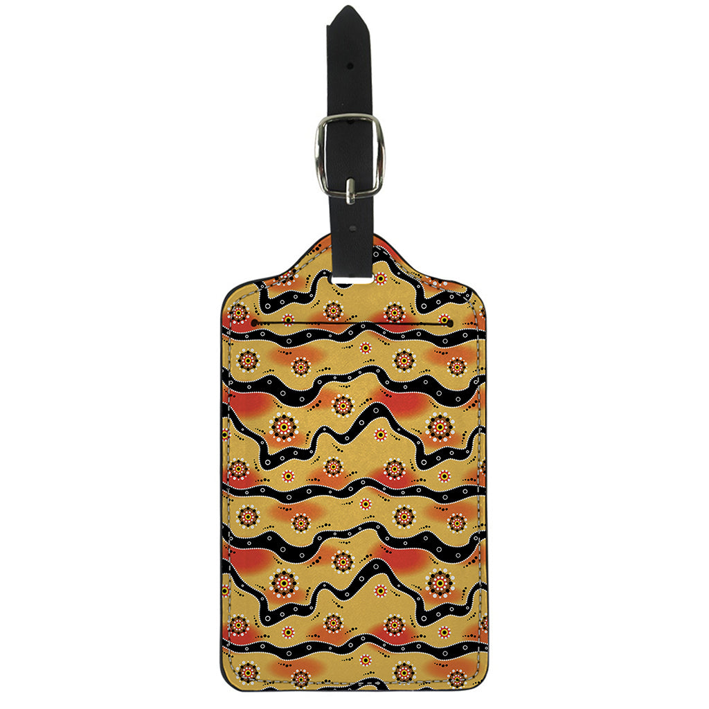 Australian Aboriginal Pattern Print Luggage Tag