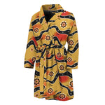 Australian Aboriginal Pattern Print Men's Bathrobe