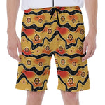 Australian Aboriginal Pattern Print Men's Beach Shorts