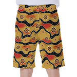 Australian Aboriginal Pattern Print Men's Beach Shorts