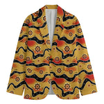 Australian Aboriginal Pattern Print Men's Blazer