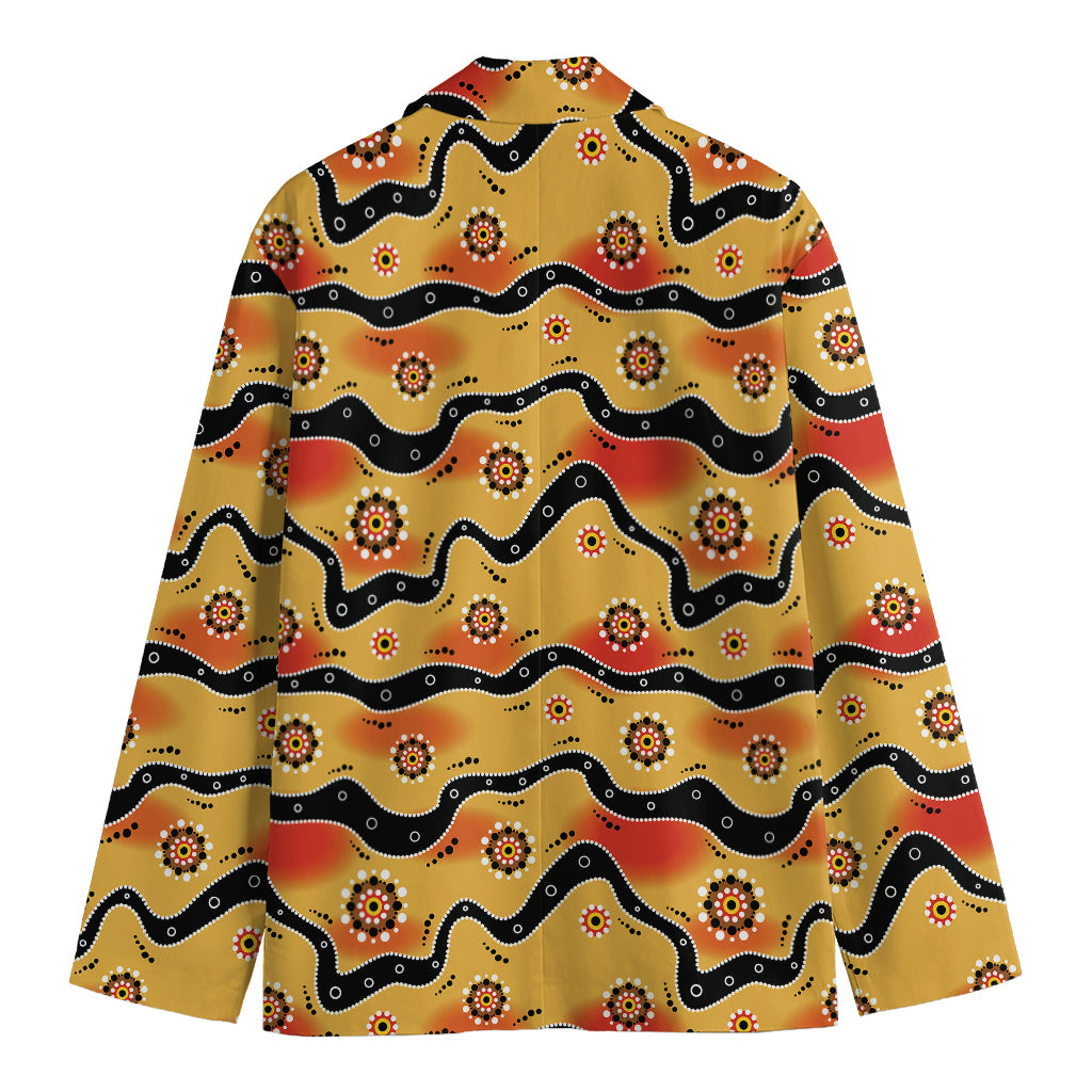 Australian Aboriginal Pattern Print Men's Blazer