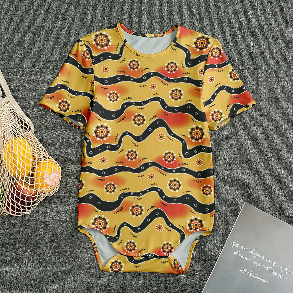 Australian Aboriginal Pattern Print Men's Bodysuit