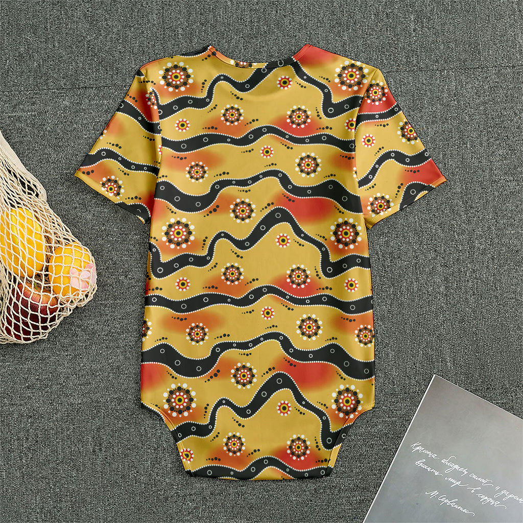 Australian Aboriginal Pattern Print Men's Bodysuit