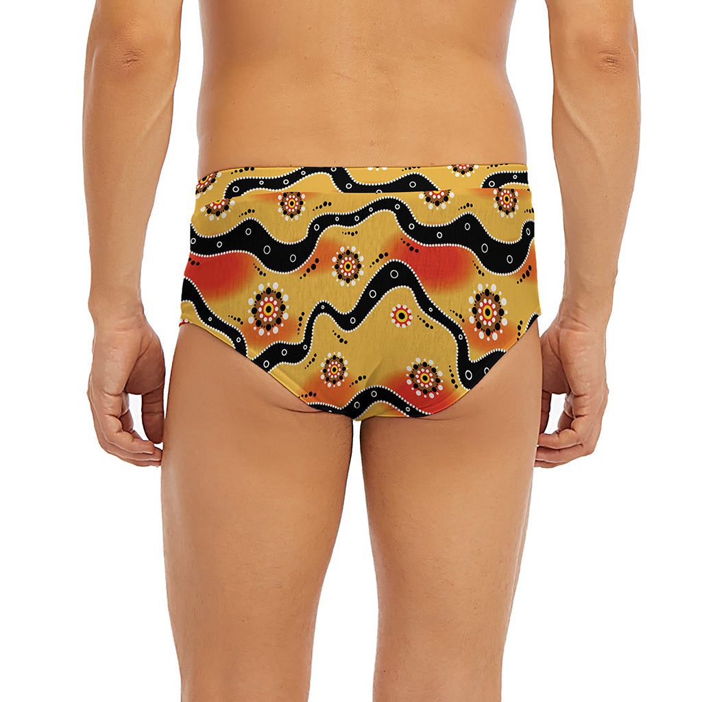 Australian Aboriginal Pattern Print Men's Briefs