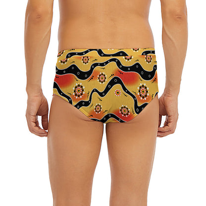 Australian Aboriginal Pattern Print Men's Briefs