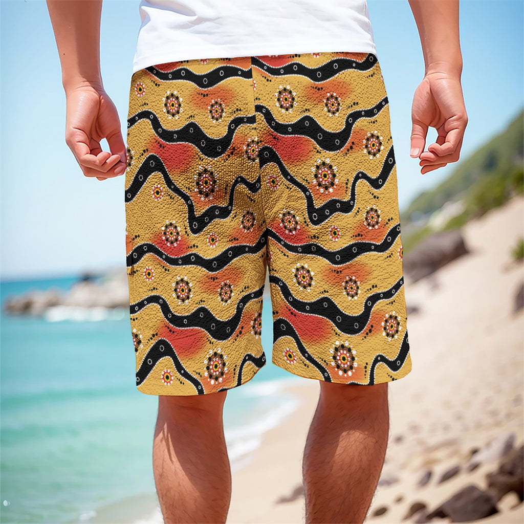 Australian Aboriginal Pattern Print Men's Cargo Shorts