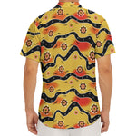 Australian Aboriginal Pattern Print Men's Deep V-Neck Shirt