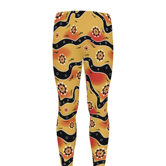 Australian Aboriginal Pattern Print Men's leggings