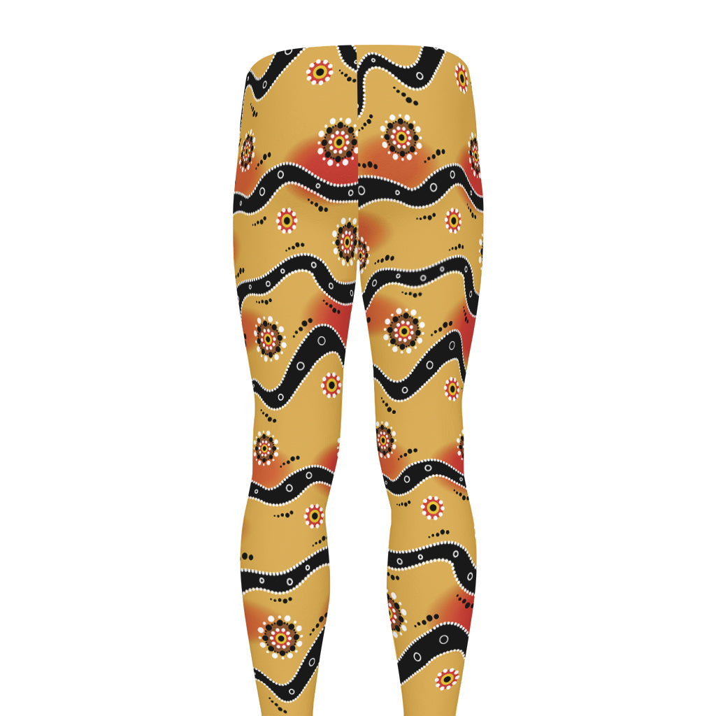 Australian Aboriginal Pattern Print Men's leggings