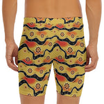 Australian Aboriginal Pattern Print Men's Long Boxer Briefs