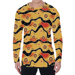 Australian Aboriginal Pattern Print Men's Long Sleeve T-Shirt