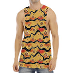 Australian Aboriginal Pattern Print Men's Muscle Tank Top