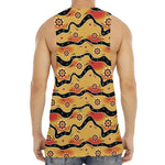 Australian Aboriginal Pattern Print Men's Muscle Tank Top