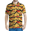 Australian Aboriginal Pattern Print Men's Polo Shirt