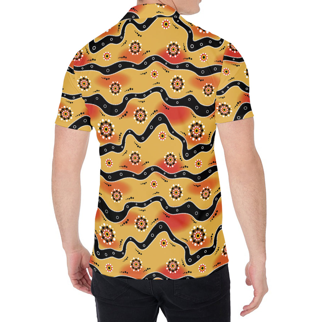 Australian Aboriginal Pattern Print Men's Shirt