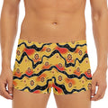 Australian Aboriginal Pattern Print Men's Short Boxer Briefs