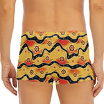 Australian Aboriginal Pattern Print Men's Short Boxer Briefs