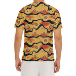 Australian Aboriginal Pattern Print Men's Short Sleeve Rash Guard