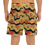 Australian Aboriginal Pattern Print Men's Split Running Shorts