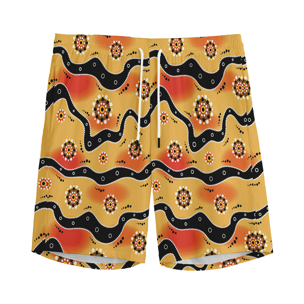 Australian Aboriginal Pattern Print Men's Sports Shorts