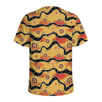 Australian Aboriginal Pattern Print Men's Sports T-Shirt